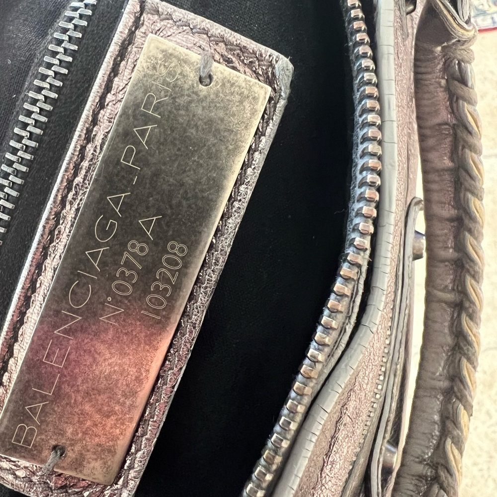 Balenciaga Medium Gunmetal motorcycle bag. - Picture 5 of 9